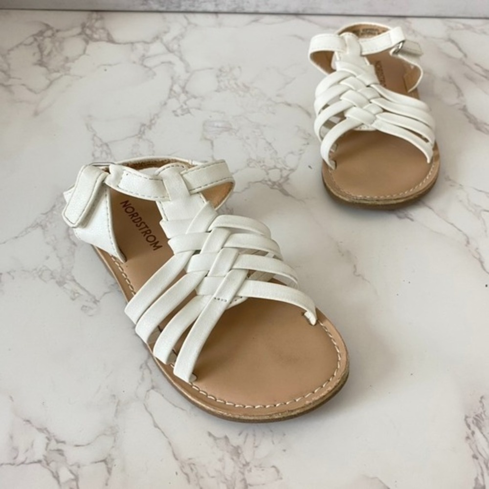 Nordstrom Sandals Little Kid Sz 9 White Dressy Girly‎
